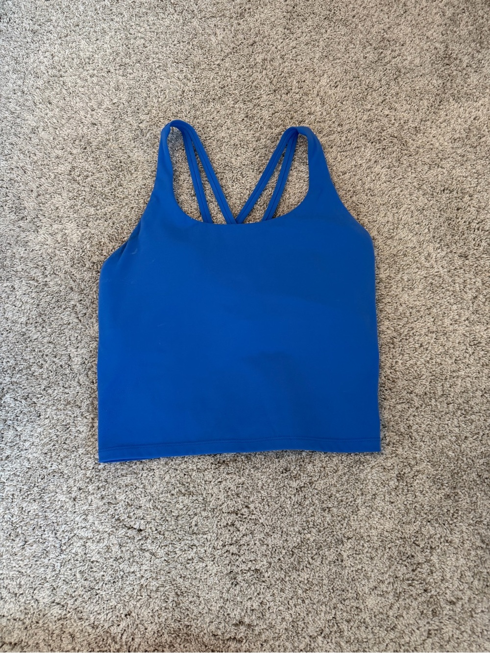 Blue Padded Athletic Tank Top